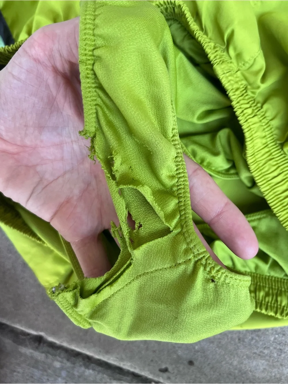 Nike Women's Bright Lime Athletic Running Shorts with Black Trim